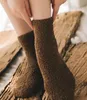 Chaussettes floues femmes hiver chaud chaussette de sport haute qualité serviette bas couleur bonbon épais sol thermique filles dames polaire chaussettes