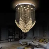 Moderne Crystal Luxe Kroonluchter Bloemachtige Vorm Ontwerp Lamp LED Indoor Hanging Verlichting Apparatuur voor Woonkamer Trap