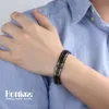 Mode - Frakt Svart Mäns Hälsa Armband Bangles Magnetic 316L Rostfritt Stål Charm Armband Smycken för Man S915