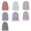 7 färg nyfödd stripe hatt baby hoka knit hattar spädbarnskalle mössor mjuka bomull beanie vinter varm keps tillbehör m567