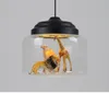 Lampe à suspension Led Animal moderne pour cuisine Restaurant café chambre luminaires suspendus créatifs Loft lampes suspendues