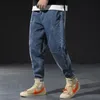 Pantalones vaqueros nuevos para hombre, pantalones vaqueros de estilo Hip Hop, talla grande 30-42, pantalones vaqueros tácticos para correr, estudiante juvenil de talla grande