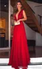 красный плюс размер глубокий V-образным вырезом вечерние платья знаменитости платья бисероплетение лиф ruched тюль сексуальные платья выпускного вечера красный ковер платья молния назад