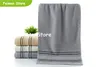 Towel 3Pieces Set Grey Cotton For Men Toalla 2pc Face Washcloth Hand 1pc Bath Camping Shower Towels Bathroom1