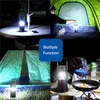 Ny solenergidriven laddningsbar LED -camping Lantern Portable Folding Lantern Light Collapsible Tent Light Hushållens flamlampa Flas6607963