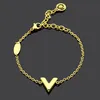 2019デザイナーブランド名素材V Shape Braceletbangesローズゴールドシルバー女性バングルジュエリースタイル送料無料