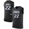 Gonzaga Bulldogs College # 22 Jeremy Jones Koszykówka Jersey # 3 Johnathan Williams # 4 Mathews Męskie Zszyte Numer niestandardowy Nazwa Koszulki