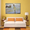 Joaquin Sorolla Bastida Paintings for Detail of Girl on The Beach Oil Canvas Modern Landscapes Art Hand Painted176K