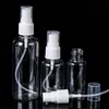 Frascos de perfume de plástico transparente 10ml 20ml 30ml 50ml 60ml 100ml PET vazio frasco de spray de névoa fina de plástico transparente para limpeza de óleos essenciais de viagem