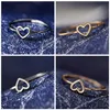 Dainty Women Ring 할로우 하트 링 커플 웨딩 약속 Infinity Eternity Love Jewelry Boho Anillos Mujer BFF 선물 무료 배송