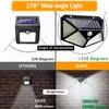 LED Solar Light Zewnętrzna lampa solarna z czujnikiem ruchu Diody LED Lights Wodoodporne światło słoneczne zasilane do dekoracji ogrodu