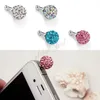 Bling Diamond Anti Dust Plug Universal 3.5mm Mobiltelefon hörlursplugg för iPhone 5 6 Samsung HTC iPad färg slumpmässig