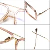 Gros-Peekaboo yeux cadre transparent lunettes carrées femmes or moitié métalliques mâle lentille optique claire de haute qualité