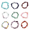 7 Chakra -armband för kvinnor läkande kristaller naturliga stenchips Enkel strängkvinnliga armband Lazuli Reiki -armband för kvinnor 19 färger