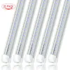 5FT LED Shop Light Fixture 3000K 6000K White, Dual Row V Shape,T8 Integrated Tube Strip Cooler Lights, Clear,36W In stock