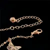 Shuangr New Arrival Butterfly Charm Anklet Bracelet 여성을위한 금광 팔찌 다리에 패션 발 Chian 발목 사랑 보석