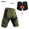 Wosawe Cykel Shorts MTB Bike Cykel Shorts Andningsbar Lös passform Utomhus Sport Ridning MTB med blixtlåsade fickor