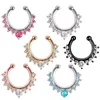 Kropps konst rostfritt stål Zircon näsa piercing ring hoop näsa falsk piercing septum industriella kvinnors kropp smycken tillbehör