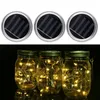 Zasilany słonecznym Mason Jar Pokrywa DIY LED Fairy String Lights Party Garden Decor Light Dla Ogrodów Światła Salowe