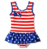 Bébé filles maillots de bain UK drapeau américain fille maillot de bain une pièce à volants enfants maillot de bain enfants maillot de bain été enfants vêtements DHW3024