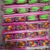 100pcs/lot Kids 1M Dance Ribbons Gym Rhythmic Gymnastics Rod Art Ballet Twirling Sticks For children dance play