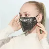 Pailletten Mode Eis Seide Bling 3D waschbare wiederverwendbare Maske PM2.5 Gesichtspflege Schild Sonnenfarbe Gold Ellenbogen glänzende Abdeckung Masken Mund
