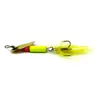 HENGJIA 200pcs/lot Spinner Spoon fishing lure Metal Jig Bait Crankbait Artificial Hard lure with Yellow Feather Treble hook 5.5cm 3.7g