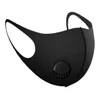 Ice Silk Face Mask With Breathing Valve Washable Mask Reusable Anti-Dust Protective Masks black Recycle Valve Mask with package GGA3303