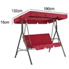 Terrace Swing Chair 2 Pieces / Set Universal Garden Chair Dustproof 3-Seater Outdoor Cover (Red)