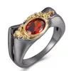 Fashion- Tone Ring Red Stone Biżuteria Damskie Akcesoria Najlepszy prezent dla jej wielkich biżuterii Piękne pierścienie