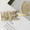 Bling Bling Rhinestone Letter Hair Clip Women Crystal Letter Barrettes for Gift Party Wholesale High Quality