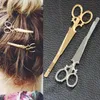 Europa moda jóias tesoura barrete hairpin cabelo grampo bobby pin senhora barrettes s817