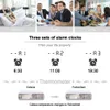 2021Travel Electric LED Alarm Clock with Phone Wireless Charger Desktop Digital Thermometer HD Mirror add Time Memory4905771