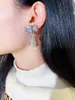 Wholesale- style ins fashion luxury designer super glittering diamonds zircon cute lovely bow stud earrings for woman girls