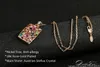 DFS022 Luxury Multicolor Rose Gold Color Crystal Halsband hängar örhängen Set Afrikanska varumärkesbröllopsmycken för brudar C19021135134904