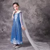 Baby Girls Princess Dress Halloween Party косплей костюм девушки блестки элегантный одетый Снежная королева 2 Платье со съемным плащом M1663