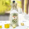 Christmas Decoration For Wine Bottle Case Pouch Cartoon Burlap Storage Bag Gifts Wrap Xmas Decor XD20369