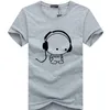 MR K jeunes hommes T-Shirt à manches courtes casque homme dessin animé motif imprimé T-Shirt mode décontracté col rond coupe ajustée haut mâle