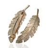 Fashion Women Gold Silver Leaf Feather Clip per capelli Corcia per capelli Bobby Pin Styling Styling Accessori per capelli Ornament 3 Colors2892745