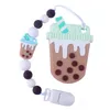 Baby Silicon Bead Ciuccio Gelato Massaggiagengive Euro America Commercio Hand Made Safe Infant Baby Gracious ToysTeether Chain Clips