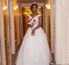 African Girls White Wedding Dress With Lace Applique Sleeveless Country Garden Bridal Gown Custom Made Plus Size