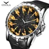 ONOLA Marke einzigartige Quarzuhr Mann Luxus Rose Gold Leder cooles Geschenk für Mann Uhr Mode lässig wasserdicht Relogio Masculino