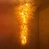 Art décoratif suspension suspension salon escalier intérieur LED lustre en verre soufflé à la main lampe pour hôtels grande taille