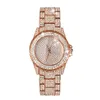 Montre de luxe pour femmes, montre-bracelet en cristal strass, montre-bracelet analogique à Quartz pour hommes