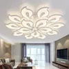 Acryl Moderne LED's Kroonluchter Wit Voor Woonkamer Slaapkamer LED Lustres Grote Kroonluchter Home Verlichtingsarmaturen 90-265V