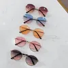 Sonnenbrille Metallrahmen Kinder Sonnenbrille Runde Linse Mädchen Brillen Kinder Junge Strand Brillen Reisezubehör 8 Farben EW5322