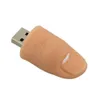 Dougle de doigt en forme de doigt PVC PVC Rélastique souple USB Personnalisé 16 Go 32 Go 64 Go You Logo Flash Memory Stick Pen Drive High Quali8166318