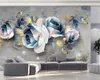 3D Digital Print Wallpaper Stereo Relief Róża Europejska Retro TV Tło Dekoracji Ściennej Malowanie WallCovering