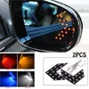 2 unids/lote 14 LED flecha luz coche espejo retrovisor indicador DRL intermitente luces advertencia seguridad día iluminación automóviles accesorios