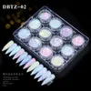 12pcsset Nail Art Glitter Gold White Purple Rose Diamond Flakes Super Fine Chameleon Nail MZ1745600336